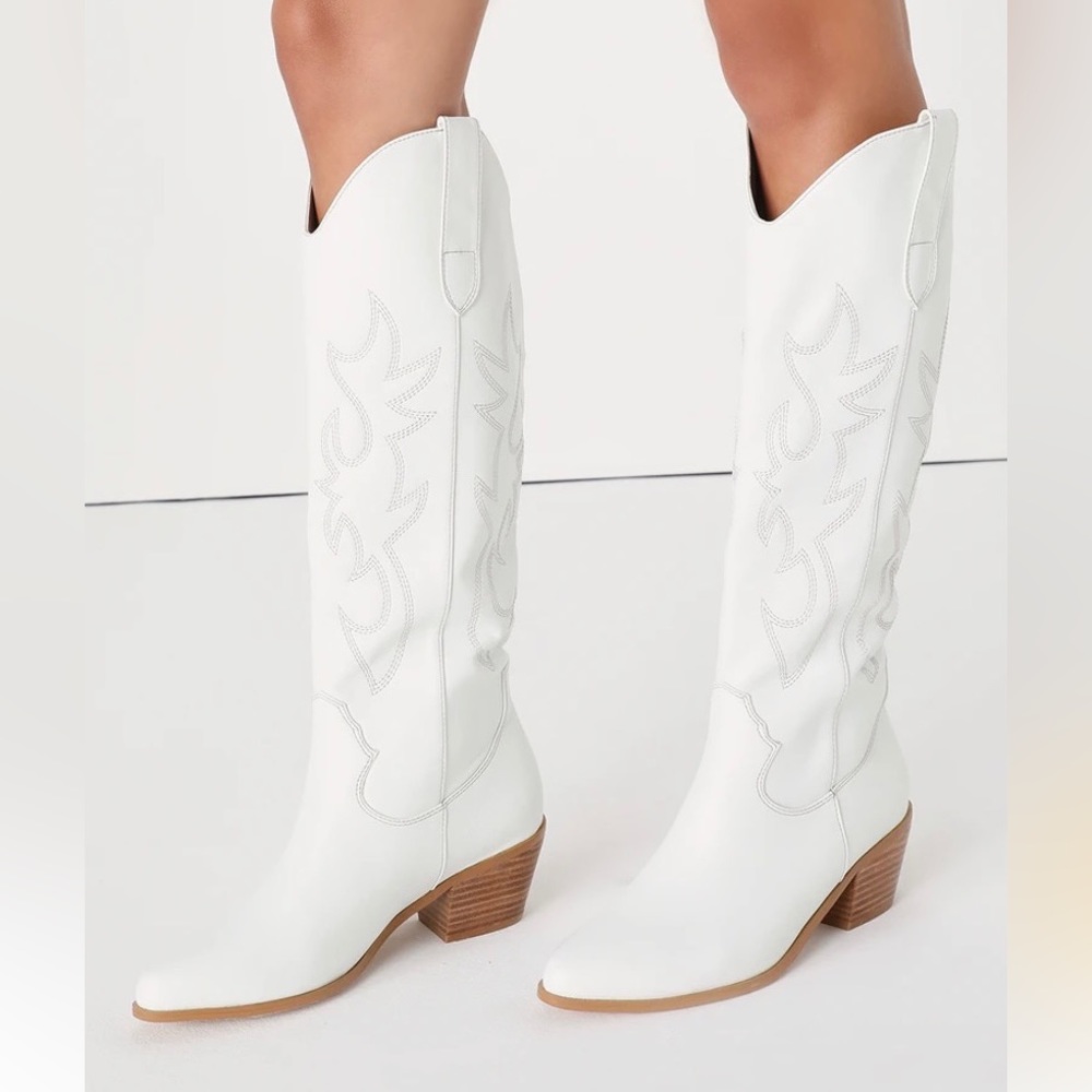Billini White Western Boots